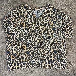 Large cheetah print sweater
